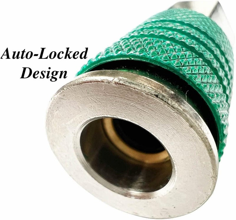 SANFU 1/4-Inch Steel Female Industrial Coupler, Auto-Locked Design, Air Hose Fittings 1/4-Inch Female Threads Quick Connector Air Coupler with Storage Case, 10-Pack(Green) - Image 4
